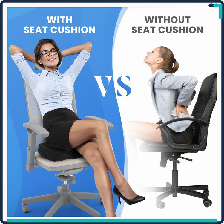 Memory Foam Ergonomic Seat Cushion for Ultimate Comfort