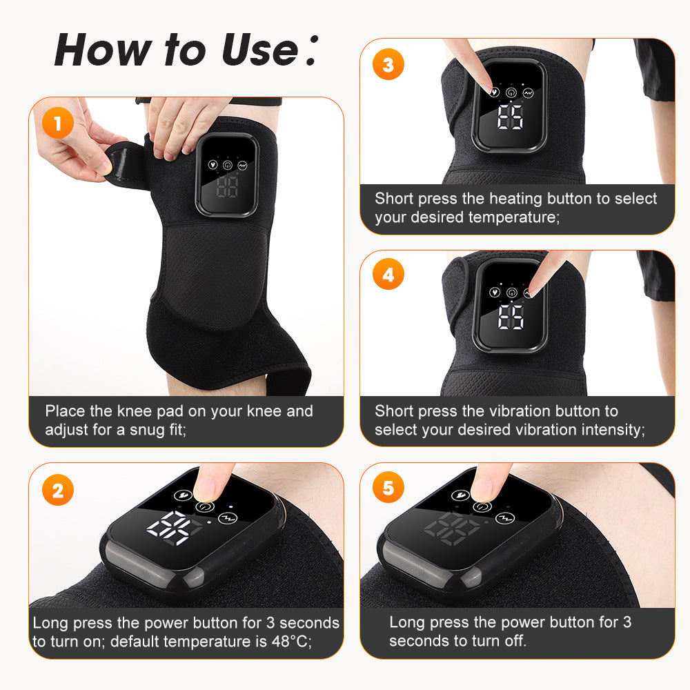 Heated Knee Massager with Vibration – Rechargeable