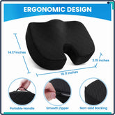 Memory Foam Ergonomic Seat Cushion for Ultimate Comfort
